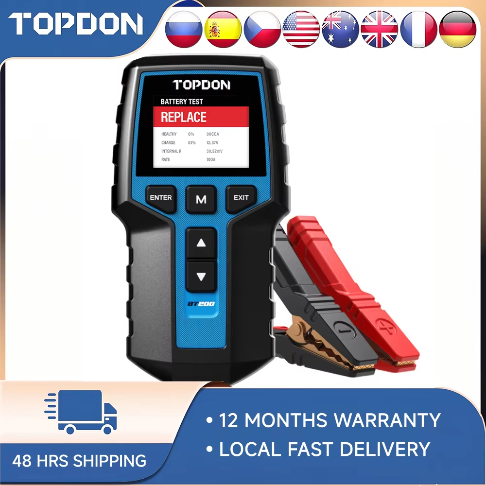 Topdon Tc001 Thermal Camera - TOPDON BT200 Car Battery Tester, 12V/24V,