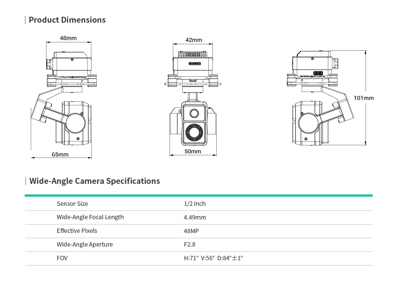 HEQUAV K8T-V3 Dual-Sensor Dron - Thermal Imager Drone Gimbal recension och pris