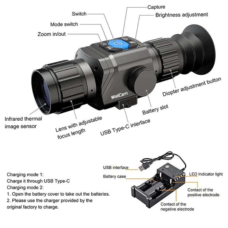1600m Thermal Hunting Monocula - Thermal Scope Night Vision Monocular recension och pris