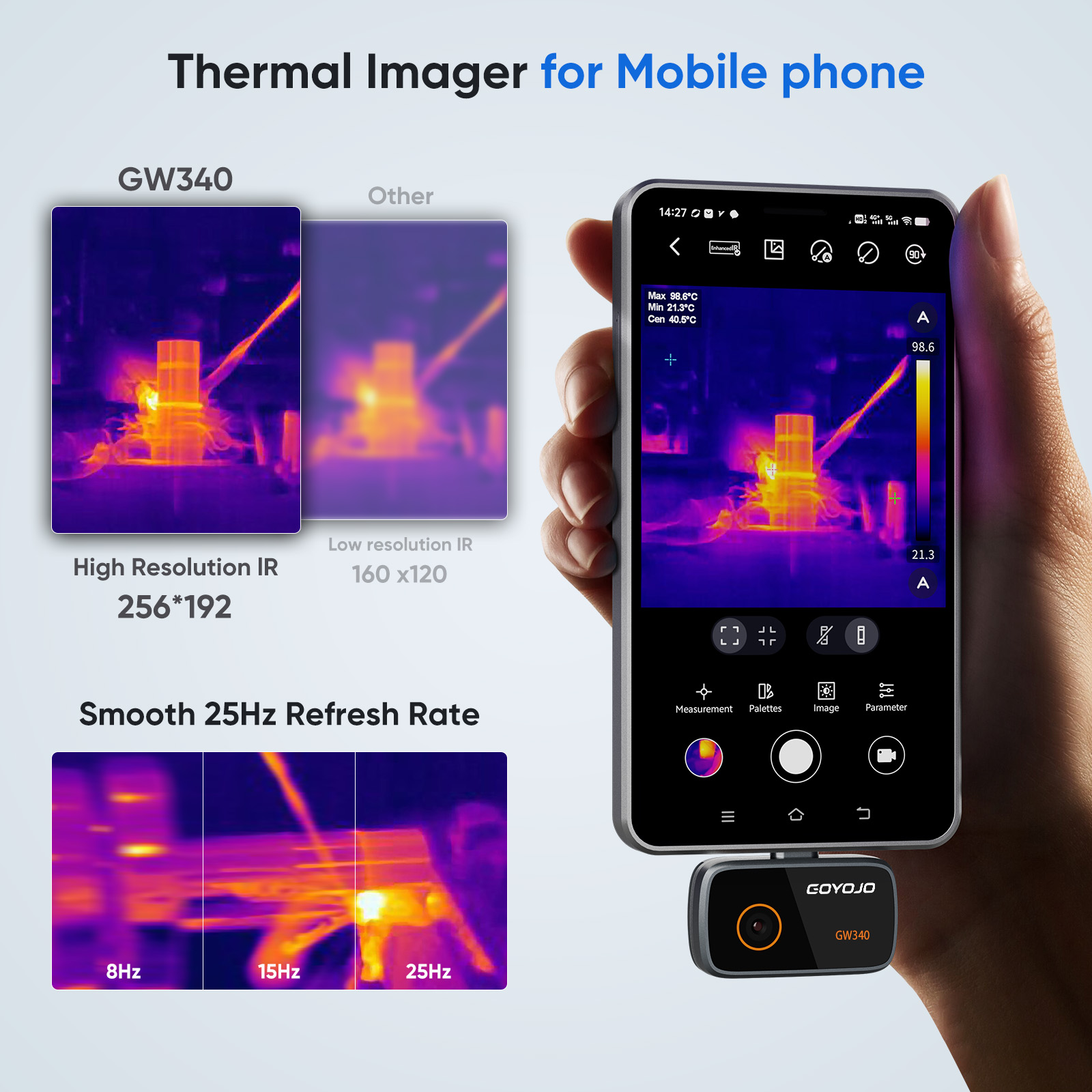 GOYOJO Thermal Camera for IPho - Thermal Imaging Camera 256X192 recension och pris