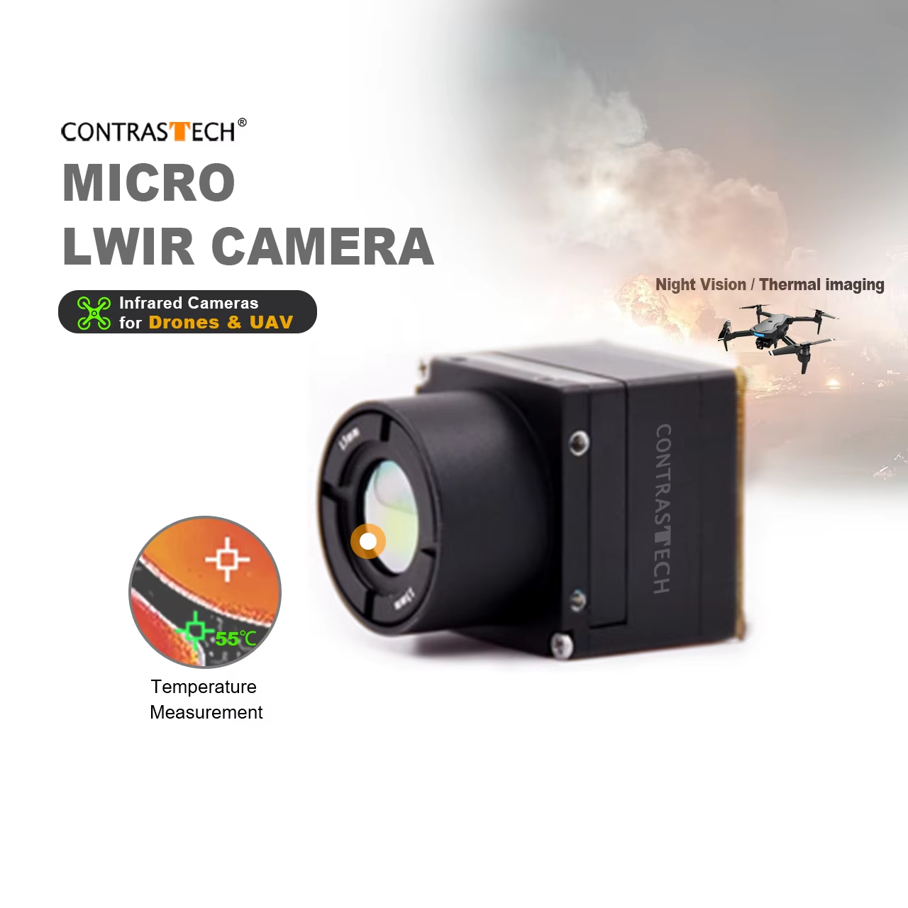 640x512 LWIR Shutterless Radio - Thermal Imager Drone Gimbal recension och pris