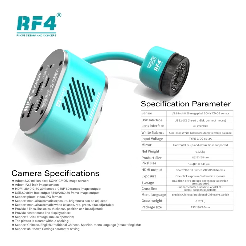 RF4 HD 4K Dual-Spectral Therma - Pcb Short Circuit Thermal Diagnostics recension och pris